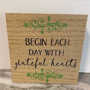 Wooden Sign with Inspirational Quote